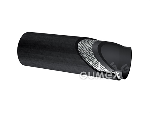 Hadica na paru DSL, 16/30mm, para: 3bar, -35°C/+143°C, voda: 8bar, -35°C/+95°C, SBR-NR/SBR-NR, čierna